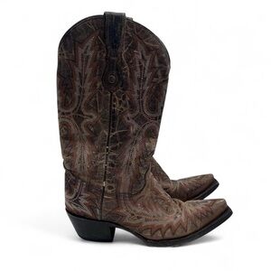 Corral Womens Size 6.5 M Brown Leather Western Cowboy Boots